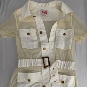 Solid and Striped Trench Cover-up/Shirt